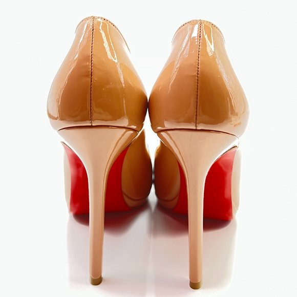 🌷❤️🔥SPRING SALE 🔥 FINAL PRICE Christian Louboutin Neofilo 120 Nude Pump 37.5 - Picture 4 of 8
